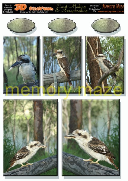DS0711 kookaburra multi sized toppers nin buy 5 can be cut out w